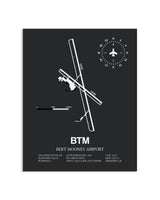 Gray Framed Bert Mooney Airport layout wall art poster