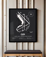 Frame color options for Cairns Army Airfield (Fort Rucker) Wall Art