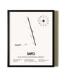 Framed Blue Ridge Flightpark Airport wall art poster in black frame