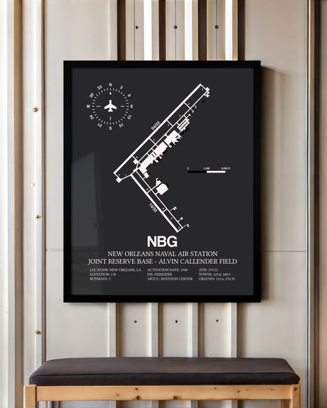 Frame color options for New Orleans Naval Air Station Joint Reserve Base-Alvin Callender Field Wall Art