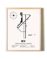 Ankeny Regional Airport framed wall art in white frame