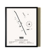 Framed Salmon River Airfield wall art poster in black frame