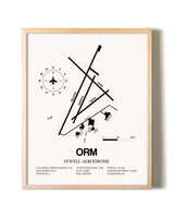Sywell Aerodrome framed wall art in white frame