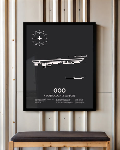 Frame color options for Nevada County Airport Wall Art