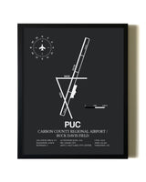 Unframed Carbon County Regional Airport / Buck Davis Field map print poster