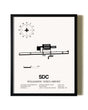 Framed Williamson / Sodus Airport wall art poster in black frame