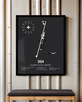 Frame color options for Illinois Valley Airport Wall Art