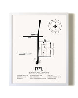 Jumbolair Airport airport map poster in oak frame