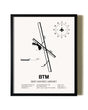 Framed Bert Mooney Airport wall art poster in black frame