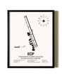 Framed Northwest Florida Beaches International Airport wall art poster in black frame