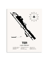 Gray Framed Lajes Airport layout wall art poster