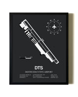 Unframed Destin Executive Airport map print poster