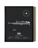 Unframed Salem Airpark map print poster