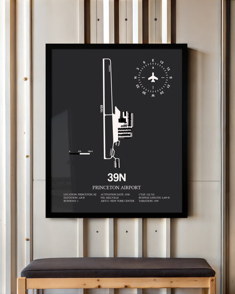 Frame color options for Princeton Airport Wall Art