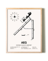 Double Eagle II Airport framed wall art in white frame