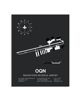 Gray Framed Brandywine Regional Airport layout wall art poster