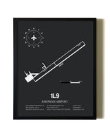 Unframed Parowan Airport map print poster
