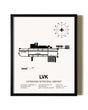 Framed Livermore Municipal Airport wall art poster in black frame