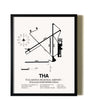 Framed Tullahoma Regional Airport / William Northern Field wall art poster in black frame