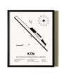 Framed Ketchikan International Airport wall art poster in black frame