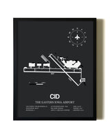 Unframed The Eastern Iowa Airport map print poster