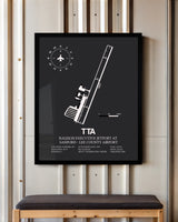 Frame color options for Raleigh Executive Jetport At Sanford-Lee County Airport Wall Art