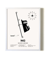 Braden Airpark airport map poster in oak frame