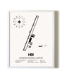 Asheboro Regional Airport airport map poster in oak frame