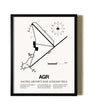 Framed MacDill Air Force Base Auxiliary Field wall art poster in black frame