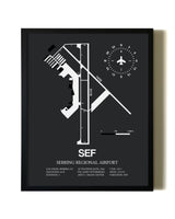 Unframed Sebring Regional Airport map print poster