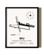 Framed Boulder City Municipal Airport wall art poster in black frame