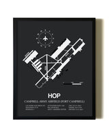 Unframed Campbell Army Airfield (Fort Campbell) map print poster