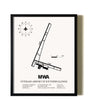 Framed Veterans Airport Of Southern Illinois wall art poster in black frame