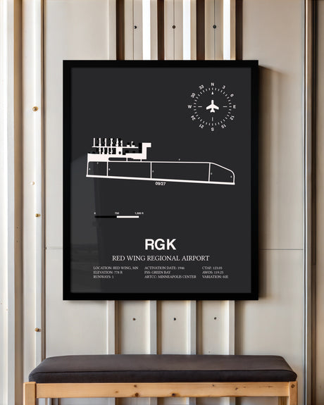 Frame color options for Red Wing Regional Airport Wall Art
