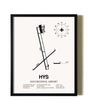 Framed Hays Regional Airport wall art poster in black frame