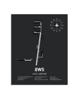 Gray Framed Apex Airpark layout wall art poster