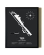 Framed Lajes Airport wall art poster in black frame