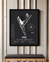 Frame color options for Vaclav Havel Airport Prague Wall Art