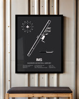 Frame color options for Madison Municipal Airport Wall Art