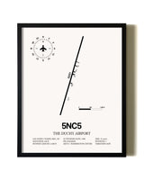 Framed The Duchy Airport wall art poster in black frame