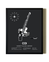 Unframed Merritt Island Airport map print poster