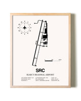 Searcy Regional Airport framed wall art in white frame