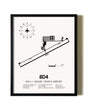 Framed Paul C Miller/Sparta Airport wall art poster in black frame