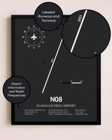 Flanagan Field Airport poster size comparison chart