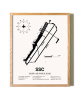 Shaw Air Force Base framed print in natural wood frame
