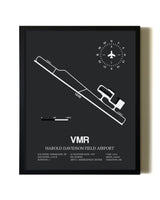 Unframed Harold Davidson Field Airport map print poster