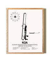 Ellison Onizuka Kona International Airport At Keahole framed print in natural wood frame