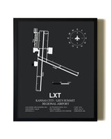 Unframed Kansas City / Lee's Summit Regional Airport map print poster