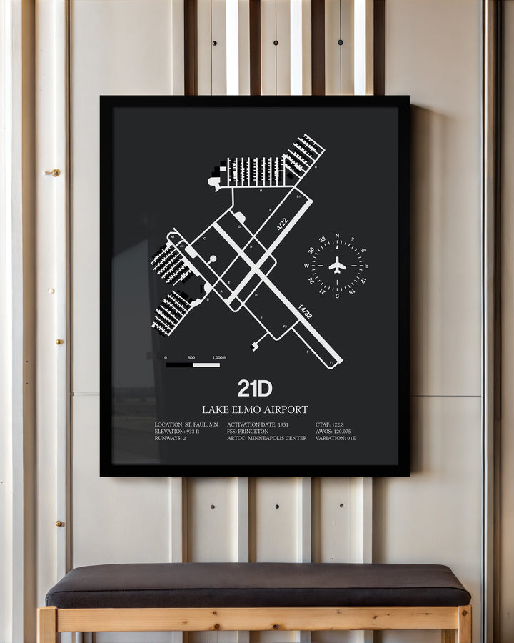 21D Airport Map, Lake Elmo Airport Print