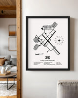 21D Airport Map, Lake Elmo Airport Print
